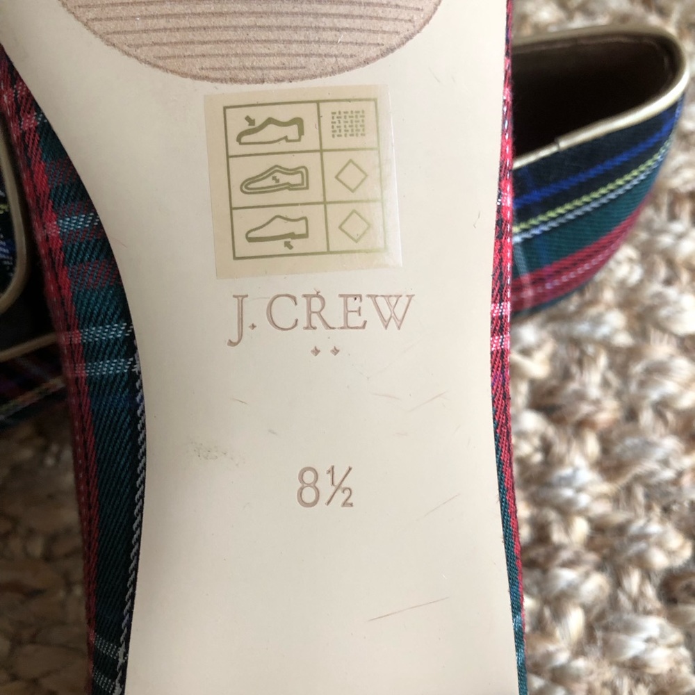 New: J Crew Stewart Plaid Smoking Loafer. Size 8.5 - Picture 9 of 11